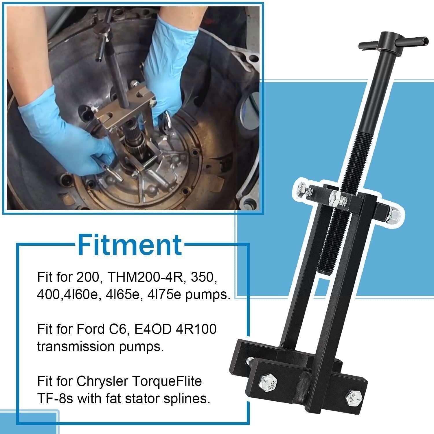 Transmission Pump Puller Remover Tool w/ Adjustable Jaws Pump Extractor For Ford