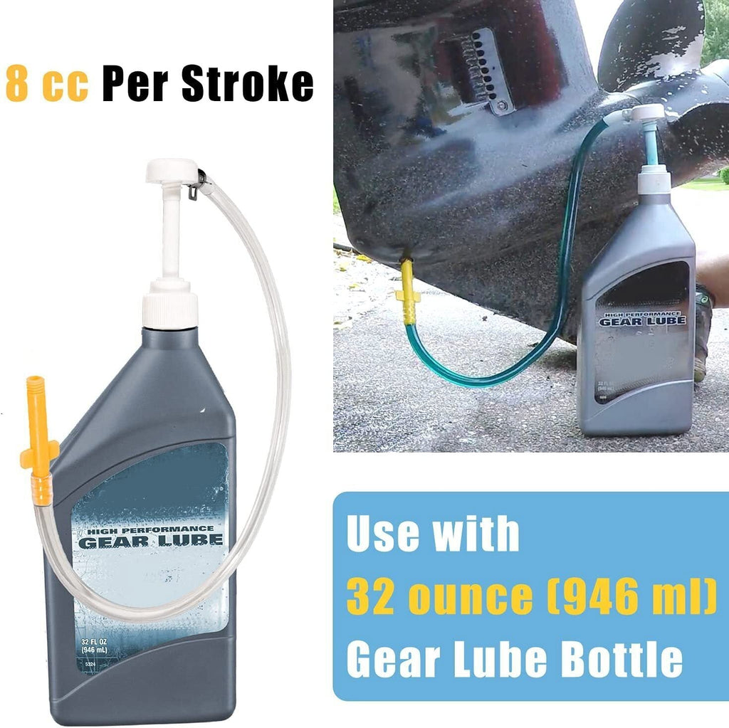 Marine Lower Unit Gear Oil Pump Manual Lube Change Boat Kit for Outboard