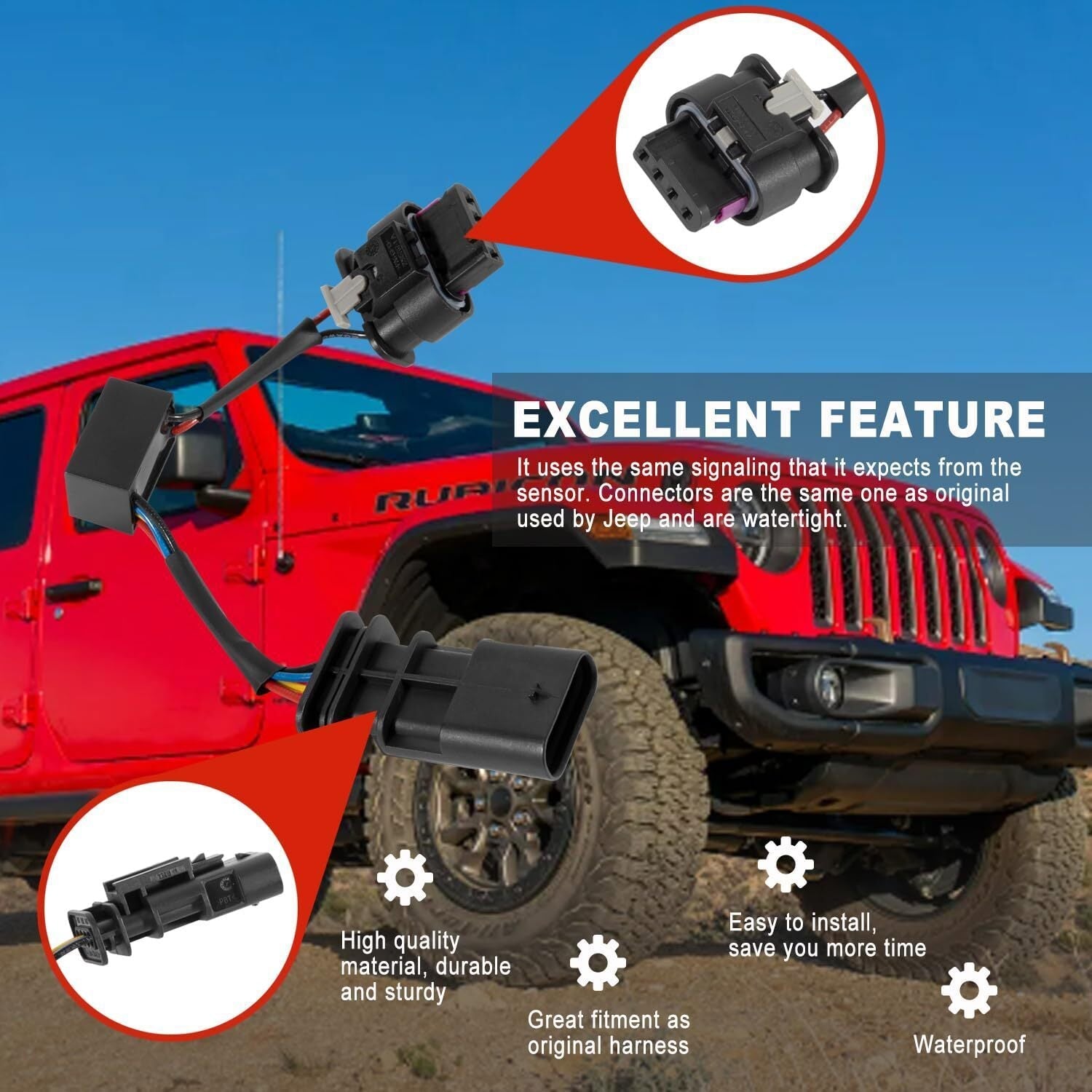 Z-LKR-OEM Locker Sensor Bypass Harness for Jeep Wrangler JL/JLU Gladiator JT