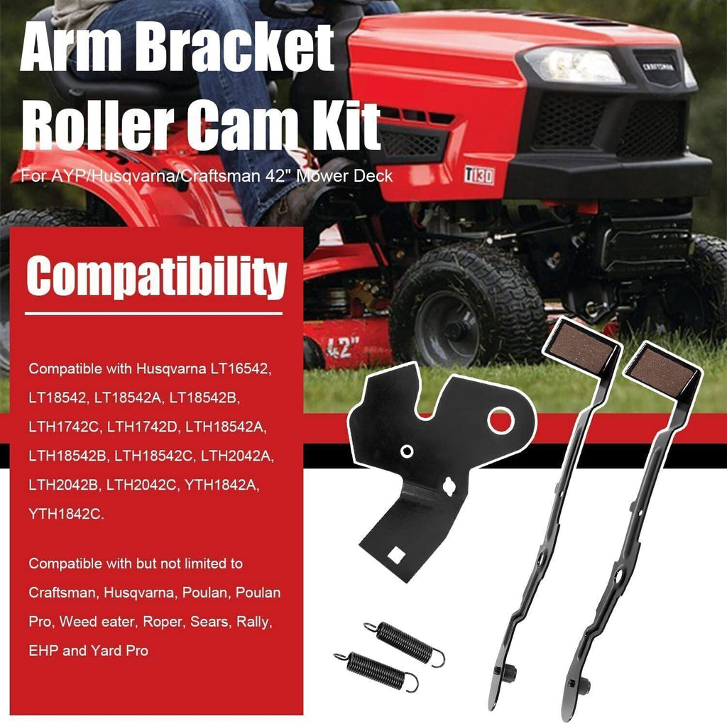 Arm Bracket Roller Cam Kit 155046 for 42" Mower Deck LT1000 LT2000 AYP Craftsman
