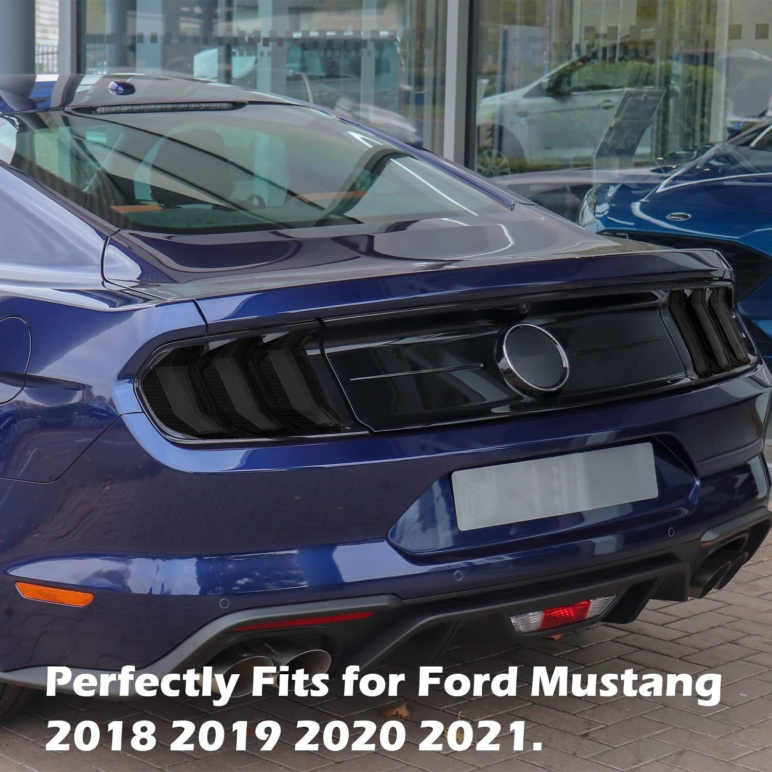 ABS Car Tail Light Lamp Cover Guard Trim Frame Bezels for Ford Mustang 2018-2021