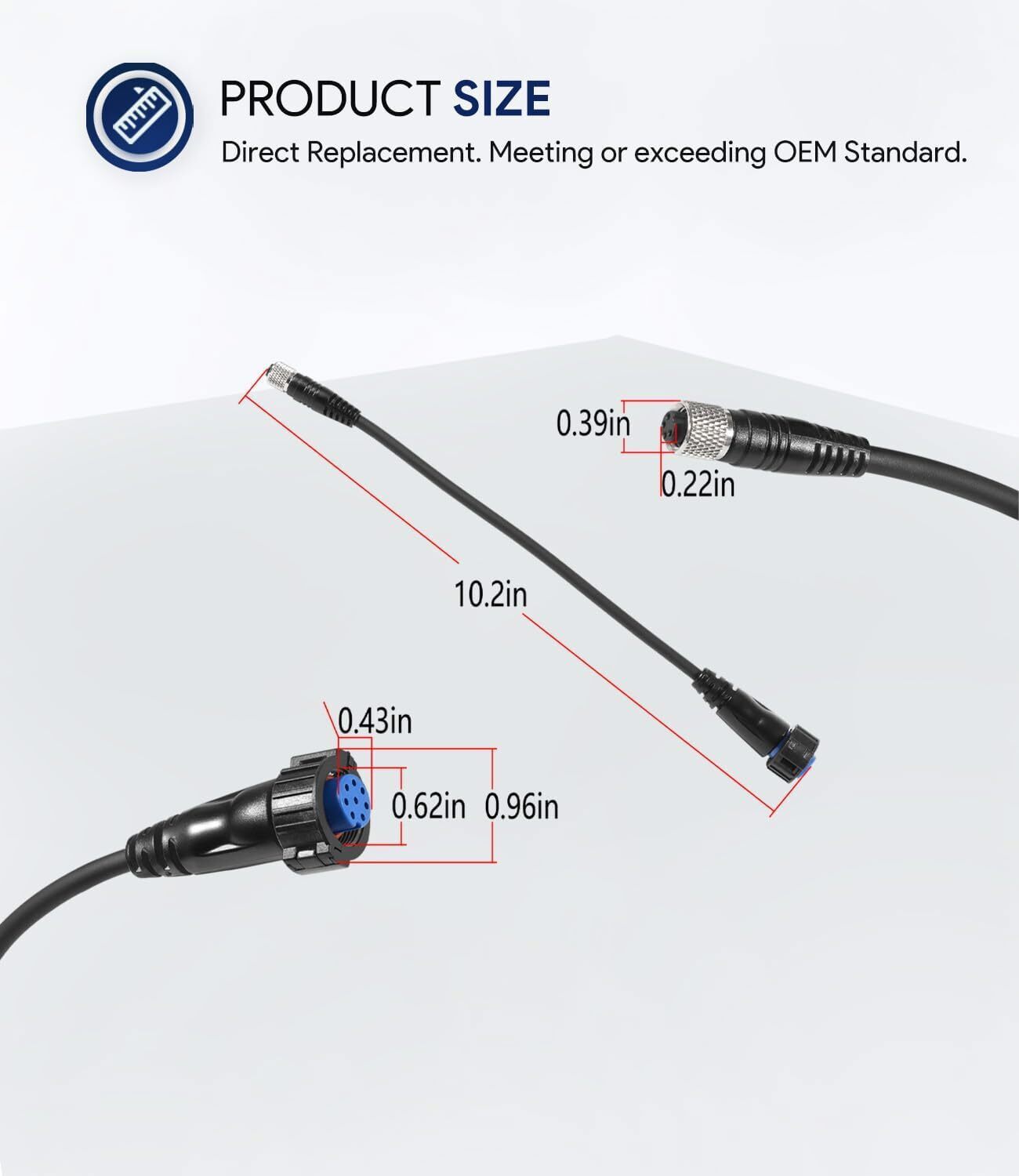 for Minn Kota MKR-US2-14 Garmin 8 Pin Adapter Cable 1852074 Sonar 2 Adapter Plug
