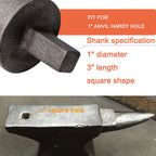 Blacksmith Anvil Cone Mandrel Hardy Tool/Hard Iron Anvil Forming Cone 1“ Hardy