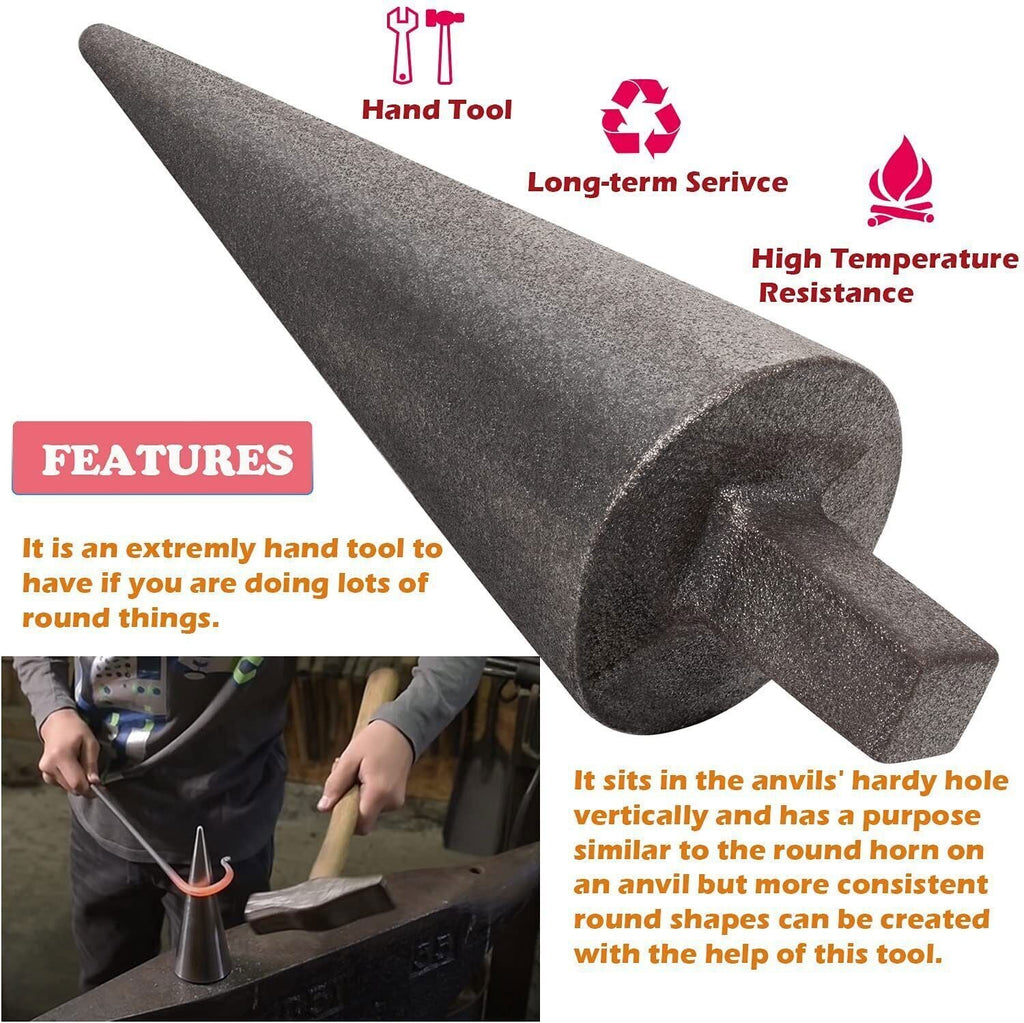 Blacksmith Anvil Cone Mandrel Hardy Tool/Hard Iron Anvil Forming Cone 1“ Hardy