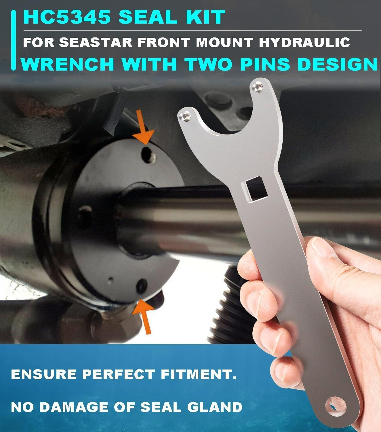 Front Mount Hydraulic Steering Cylinder Seal Kitfor SeaStar HC5345 HC5358 HC5340
