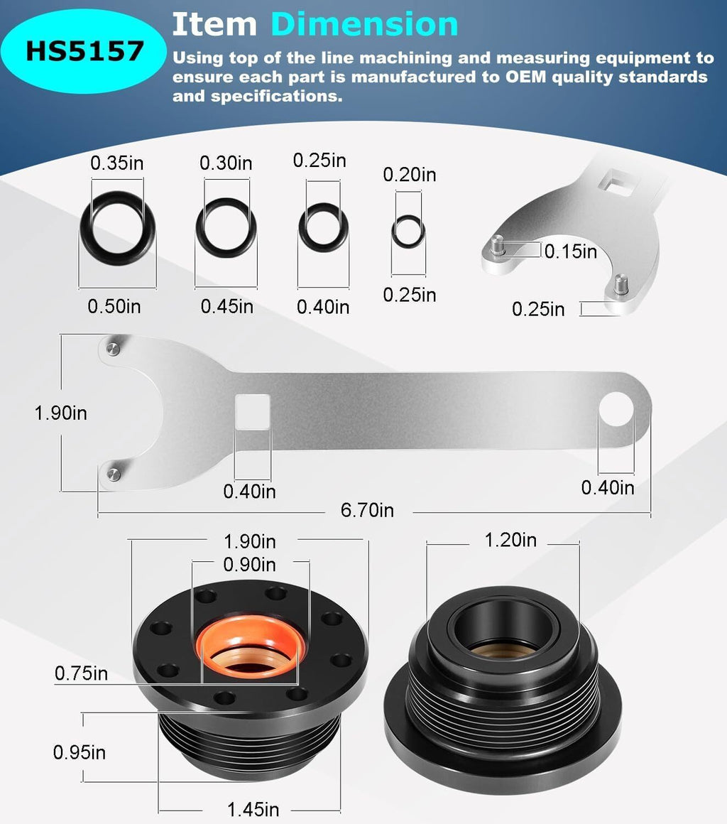 Front Mount Hydraulic Steering Cylinder Seal Kitfor SeaStar HC5345 HC5358 HC5340