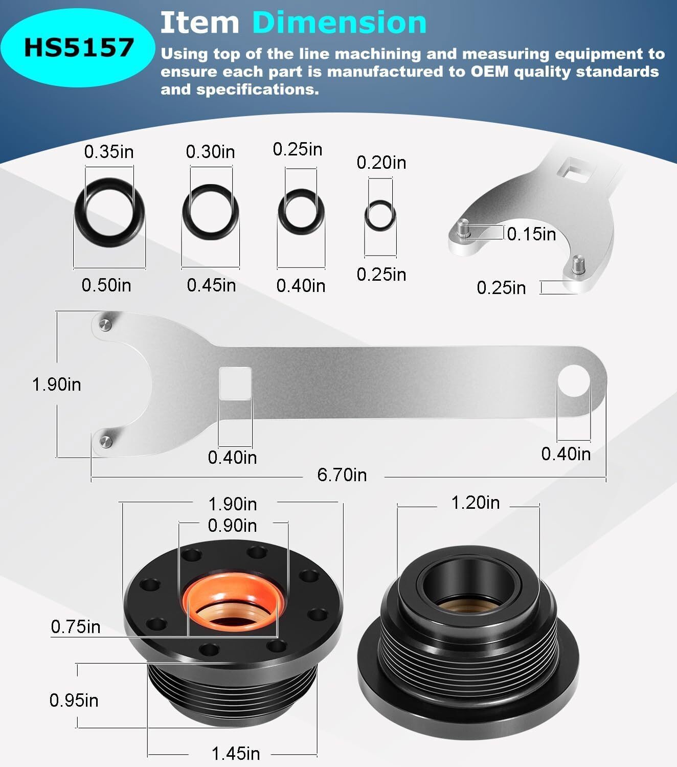 Front Mount Hydraulic Steering Cylinder Seal Kitfor SeaStar HC5345 HC5358 HC5340