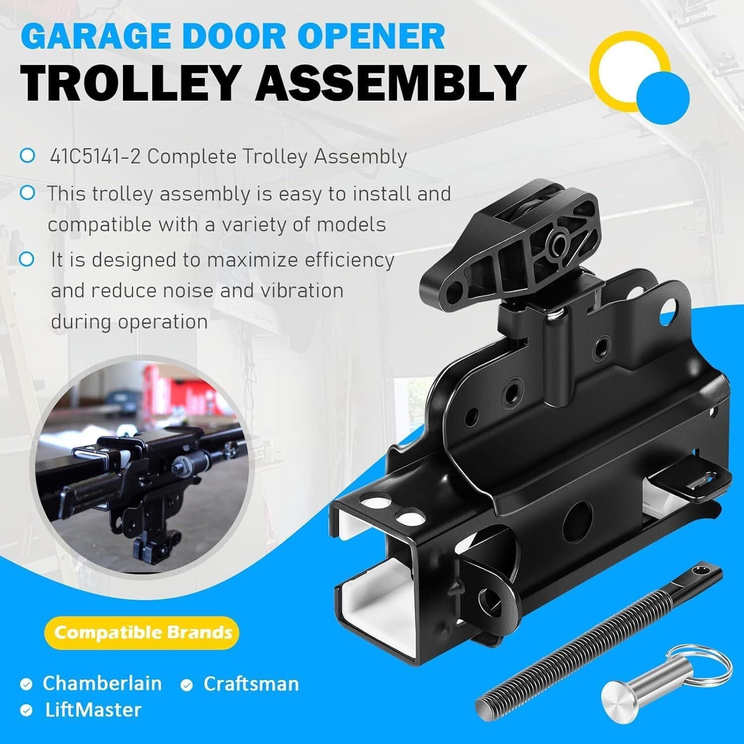 41C5141-1 & 41C5141-2 Garage Door Opener Trolley for LiftMaster & Chamberlain