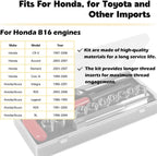 1420 Engine Cylinder Head Bolt Repair Tool Kit M11.5mm x 1.5 For Honda Toyota