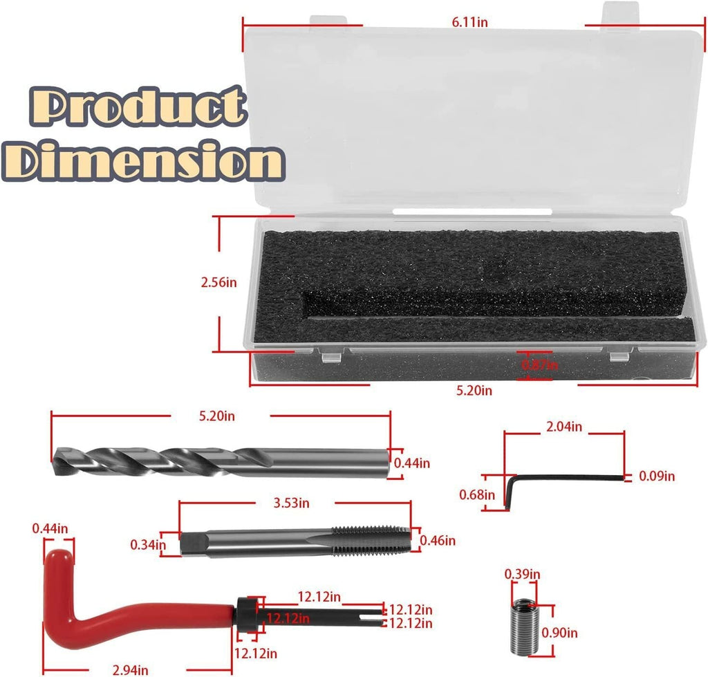 1420 Engine Cylinder Head Bolt Repair Tool Kit M11.5mm x 1.5 For Honda Toyota