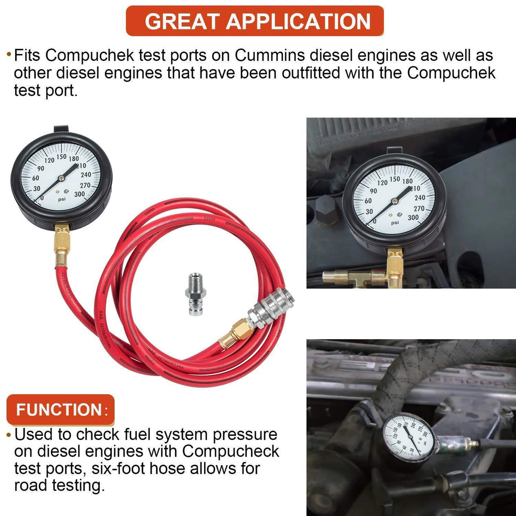 TU-32-20 - 0 to 300 psi Compuchek Fuel System Pressure Tester Gauge