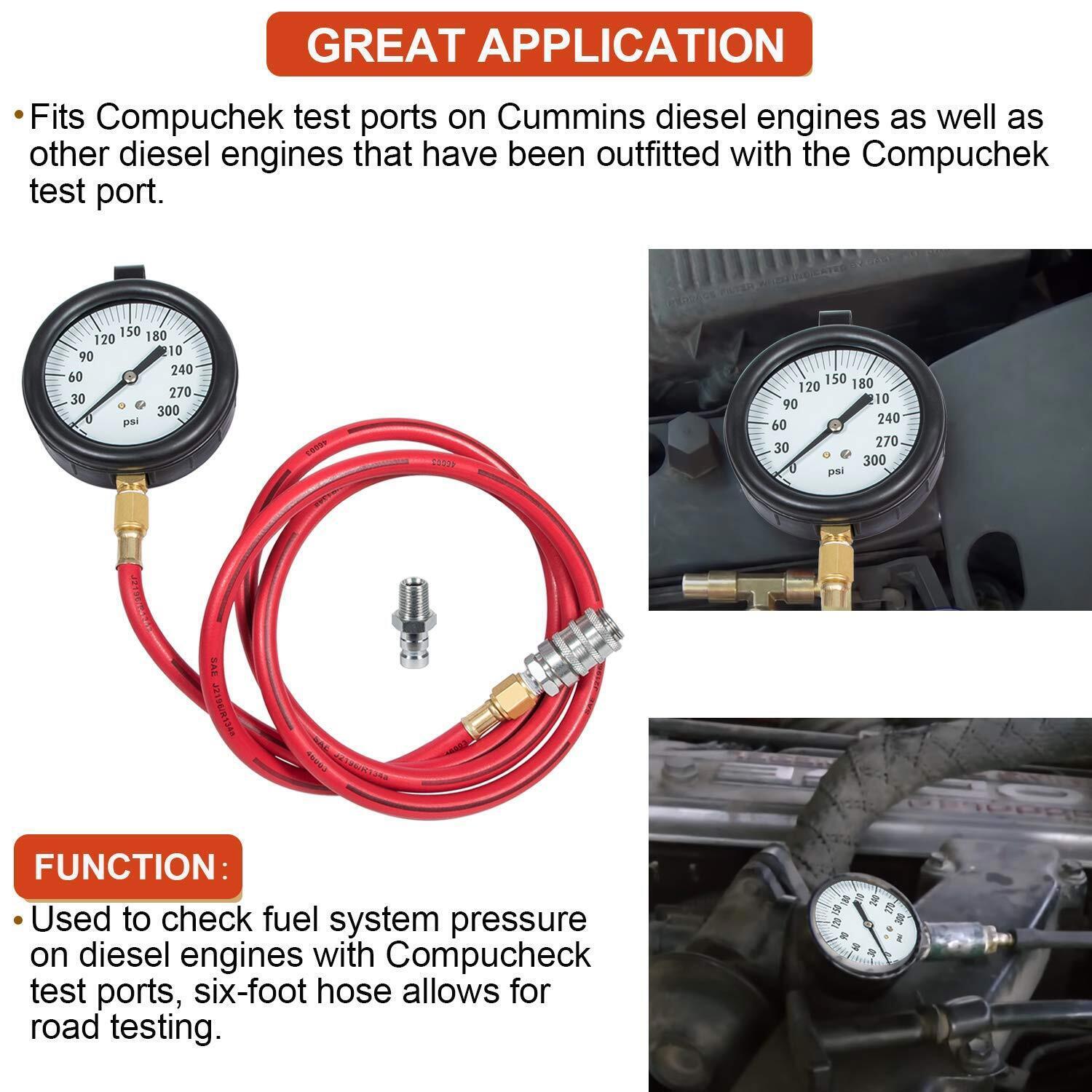 TU-32-20 - 0 to 300 psi Compuchek Fuel System Pressure Tester Gauge