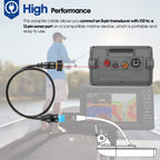 For GARMIN 8-Pin Transducer to 12-Pin Sounder Adapter Cable w/ XID 010-12122-10