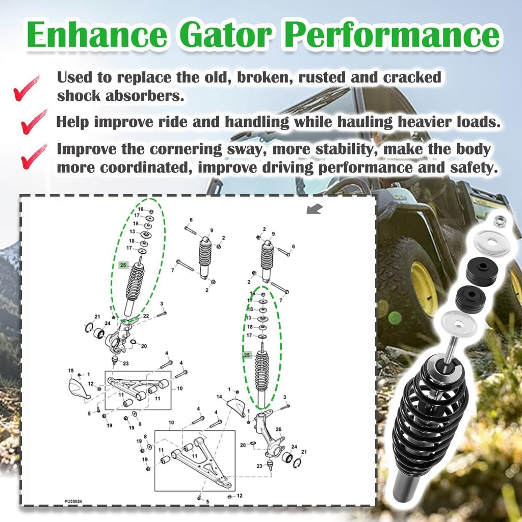 for John Deere Gator HPX 615E 815E XUV620I 4x4 AM137957 AM135372 Shock Absorber