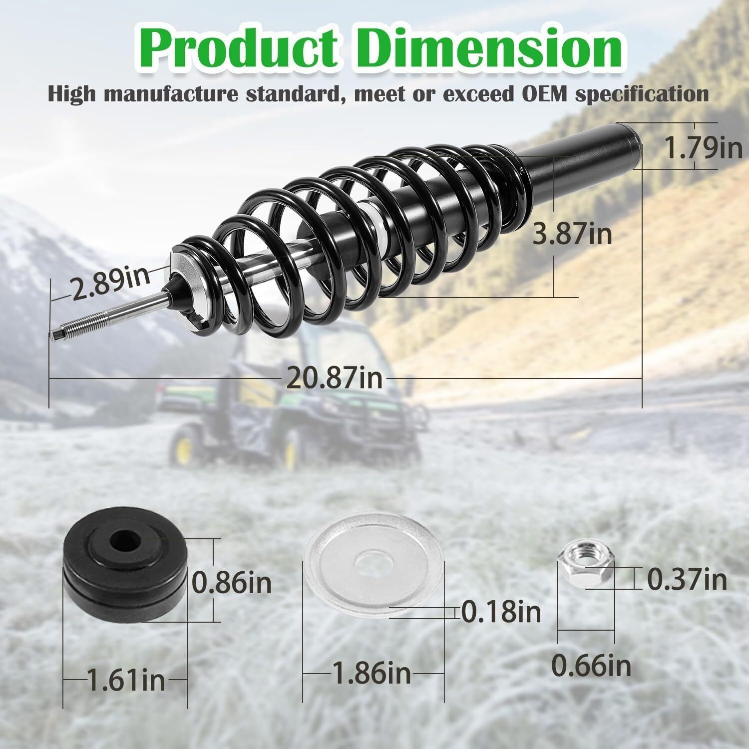 for John Deere Gator HPX 615E 815E XUV620I 4x4 AM137957 AM135372 Shock Absorber