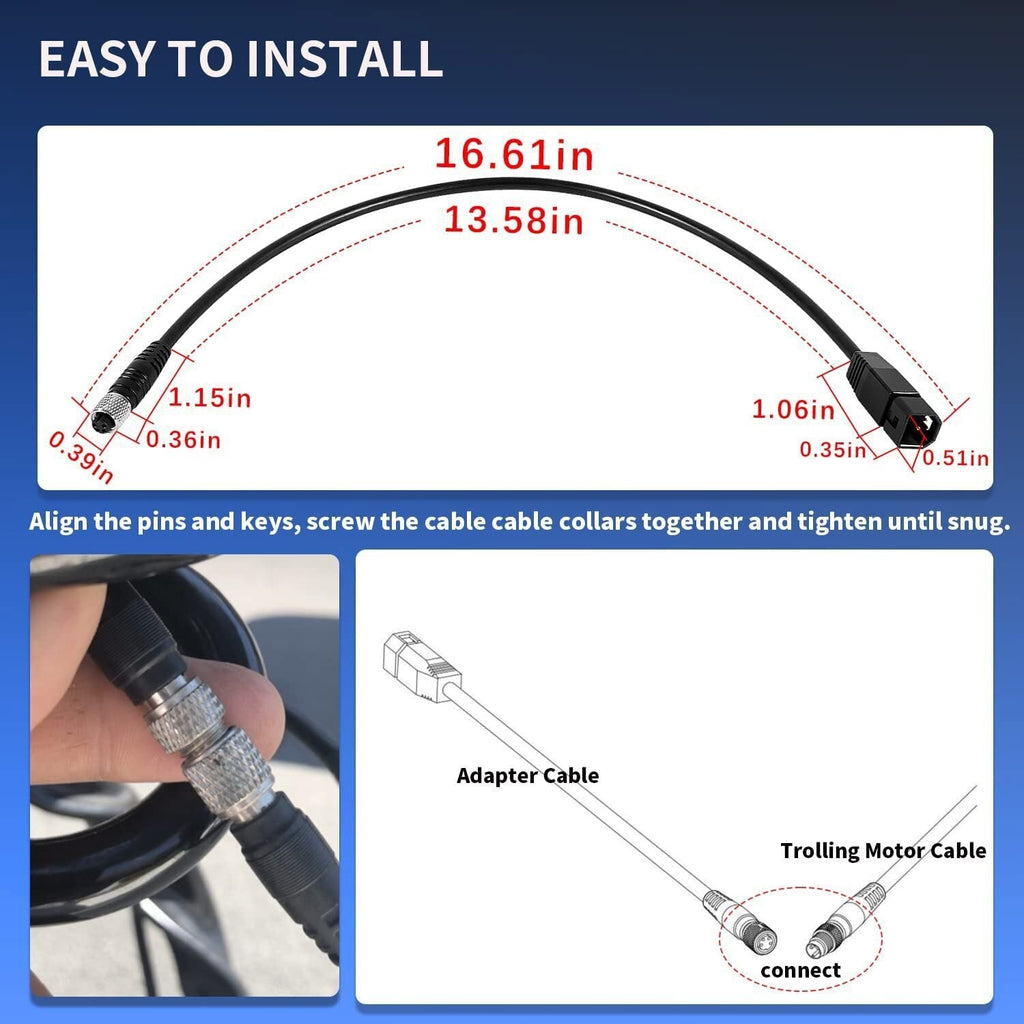 for Minn Kota MKR-US2-8 Humminbird 7-Pin US2 Transducer Adapter Cable 1852068