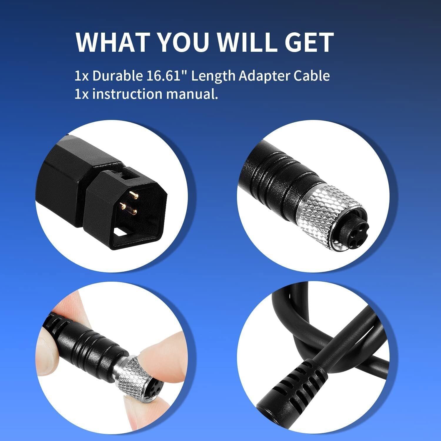 for Minn Kota MKR-US2-8 Humminbird 7-Pin US2 Transducer Adapter Cable 1852068