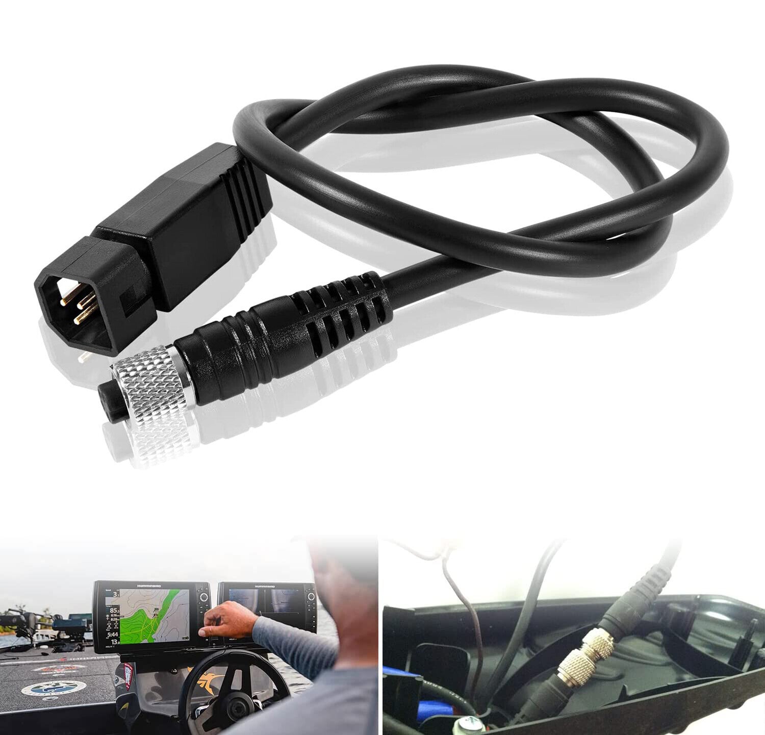 for Minn Kota MKR-US2-8 Humminbird 7-Pin US2 Transducer Adapter Cable 1852068
