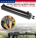 4.5" Bore x 24" Stroke Hydraulic Cylinder Welded Double Acting For Log Splitter