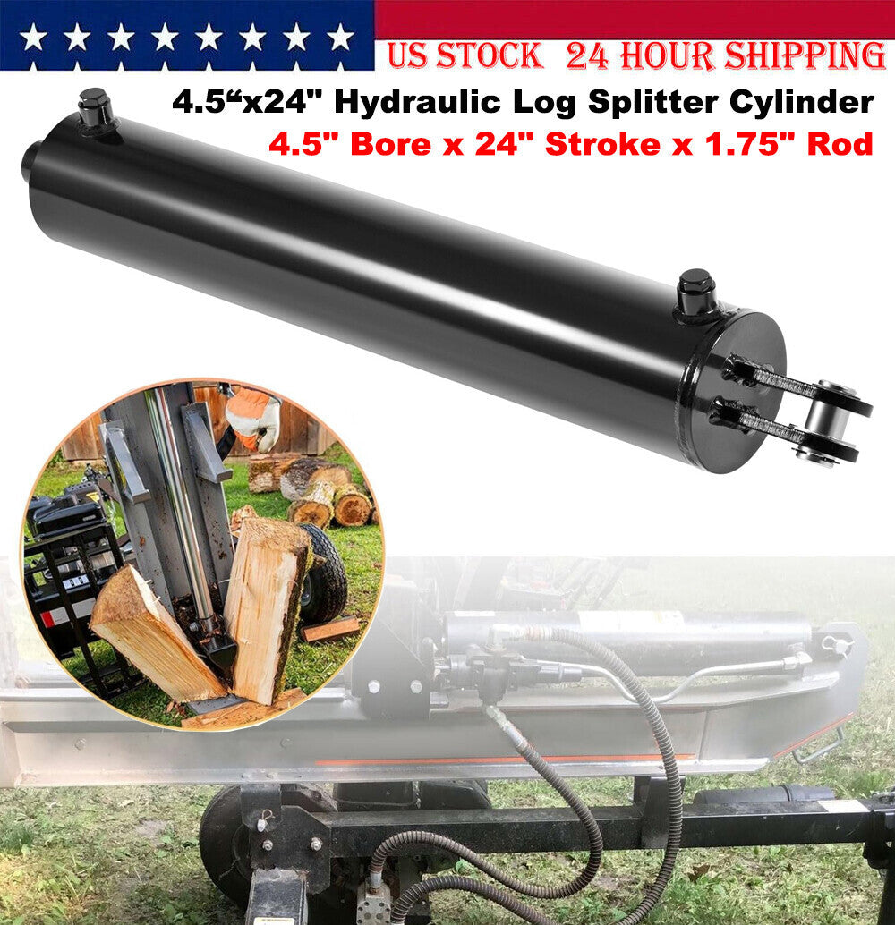 4.5" Bore x 24" Stroke Hydraulic Cylinder Welded Double Acting For Log Splitter