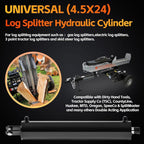 4.5" Bore x 24" Stroke Hydraulic Cylinder Welded Double Acting For Log Splitter