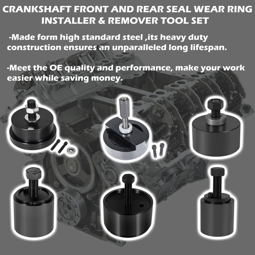 For Ford 6.0L 6.4L Front & Rear Crankshaft Seal Wear Ring Installer Remover Set