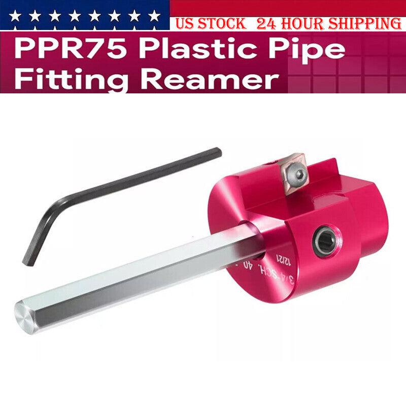 PPR75 PVC Fitting Saver with 1/4" Hex Shaft 3/4" Head Aluminum PVC Reamer Tool