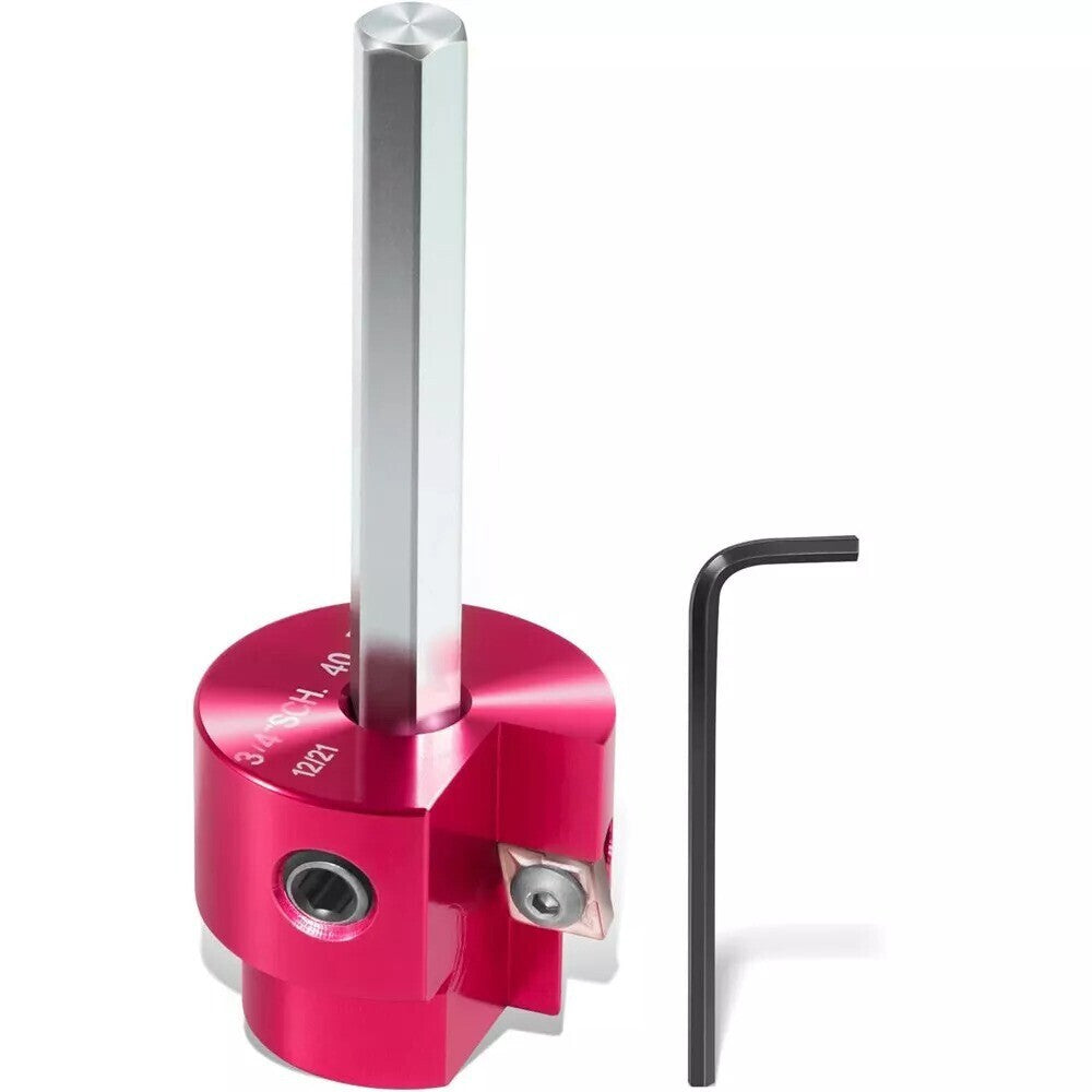 PPR75 PVC Fitting Saver with 1/4" Hex Shaft 3/4" Head Aluminum PVC Reamer Tool