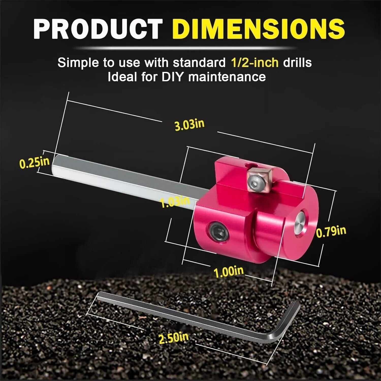 PPR75 PVC Fitting Saver with 1/4" Hex Shaft 3/4" Head Aluminum PVC Reamer Tool