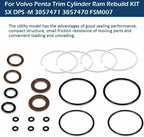 For Volvo Penta Trim Cylinder Ram Rebuild Kit SX DPS -M 3857471 3857470 FSM007