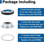 Front Axle Seal & O-Ring & Dust Seals Kit For 2005-2019 Ford F250 F350 Superduty