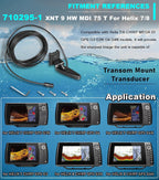 for Humminbird 710295-1 XNT 9HW MDI 75 T Helix 7/8 Chirp MEGA Transom Transducer