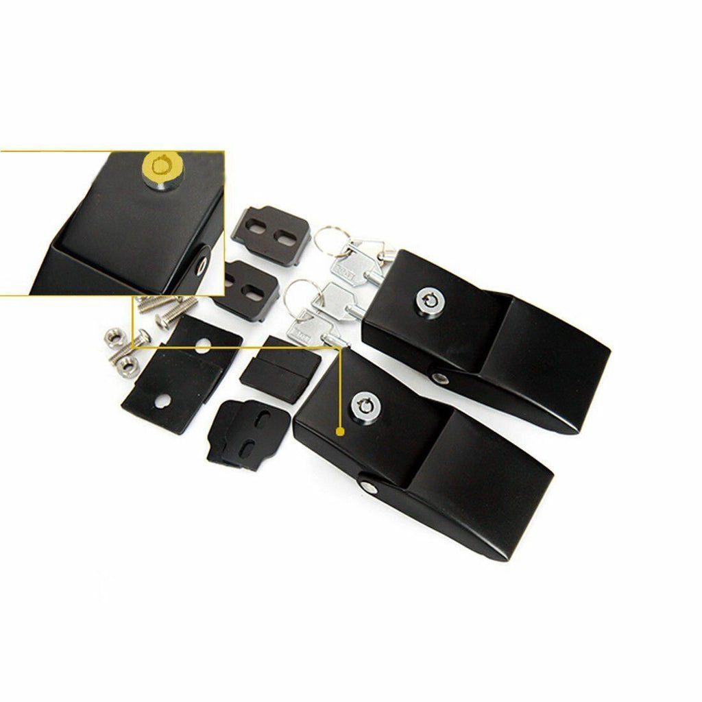 2pcs Locking Hood Look Catch Latches Kit for Jeep Wrangler JK JKU 2007-2018