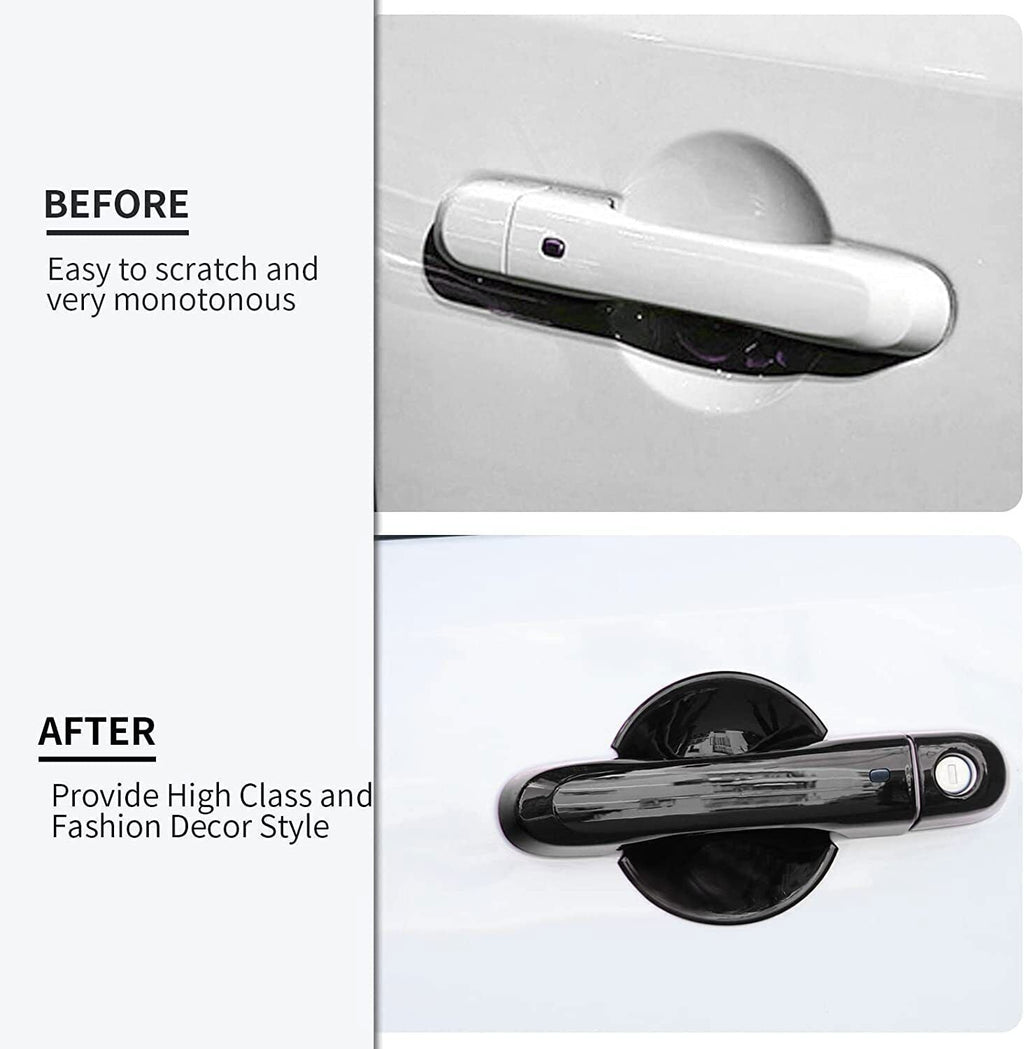4Pcs Black ABS Door Handle Bowl Frame Cover Trim for Jeep Renegade 2015-2022