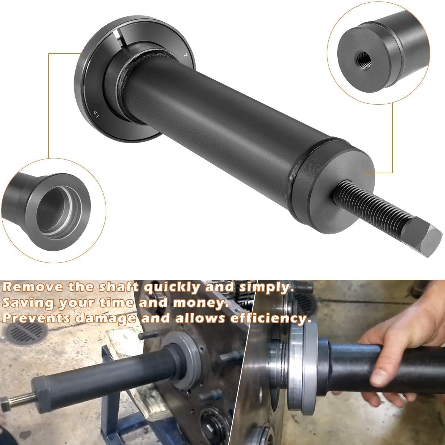 4308011 For 1 3/4″ & 2″ Shafts for Eaton Fuller Input Shaft Bearing Puller Tool