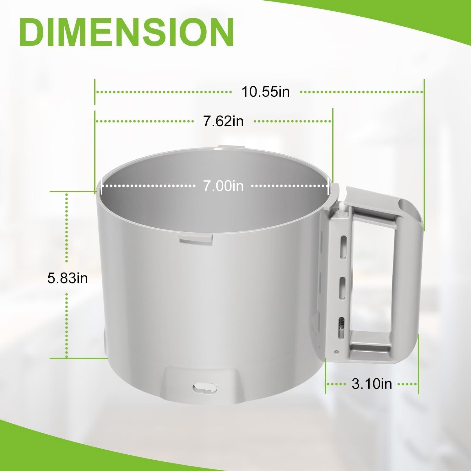for Robot Coupe 112204S R2 R2B R2N R2 Dice Food Processor Cutter Bowl 3 Quart