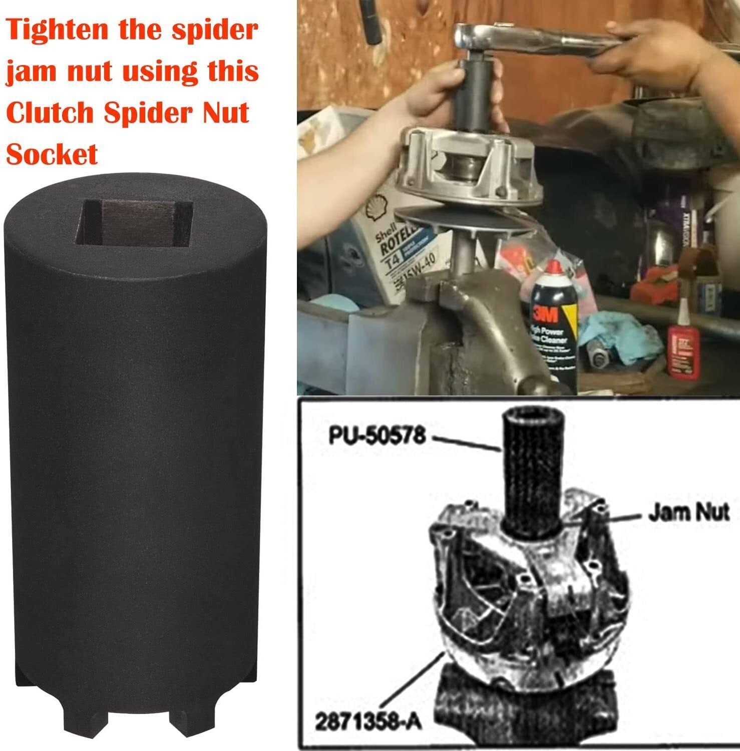For 2014-2020 Polaris RZR 1000 XP 4 S EPS Clutch Spider Nut Socket Tool