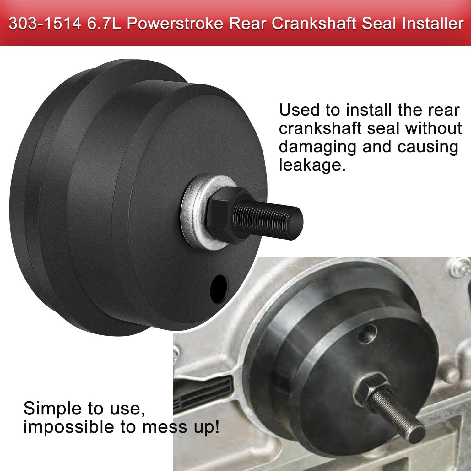 303-1514 Rear Crankshaft Seal Installer Alt ST-138 for Ford 6.7L Powerstroke