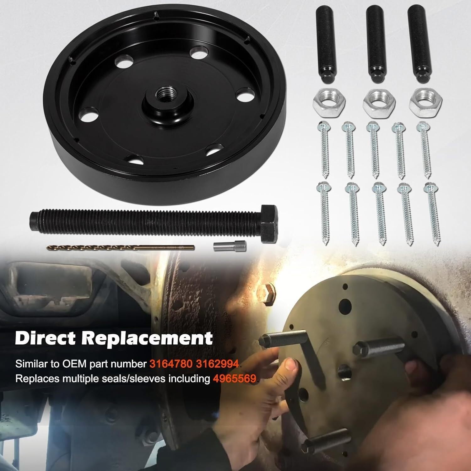 Rear Seal Wear Sleeve Installer Remover Tool 3164780 For Cummins ISX15 ISX12 QSX