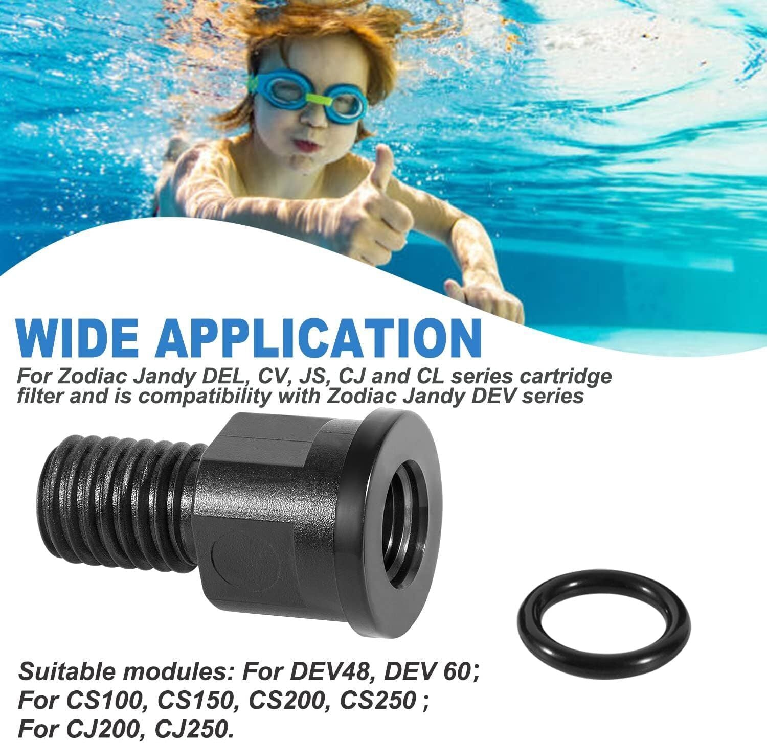 R0557100 Pressure Gauge Adapter For Jandy Zodiac CJ CS Series Filter CJ250 CS250