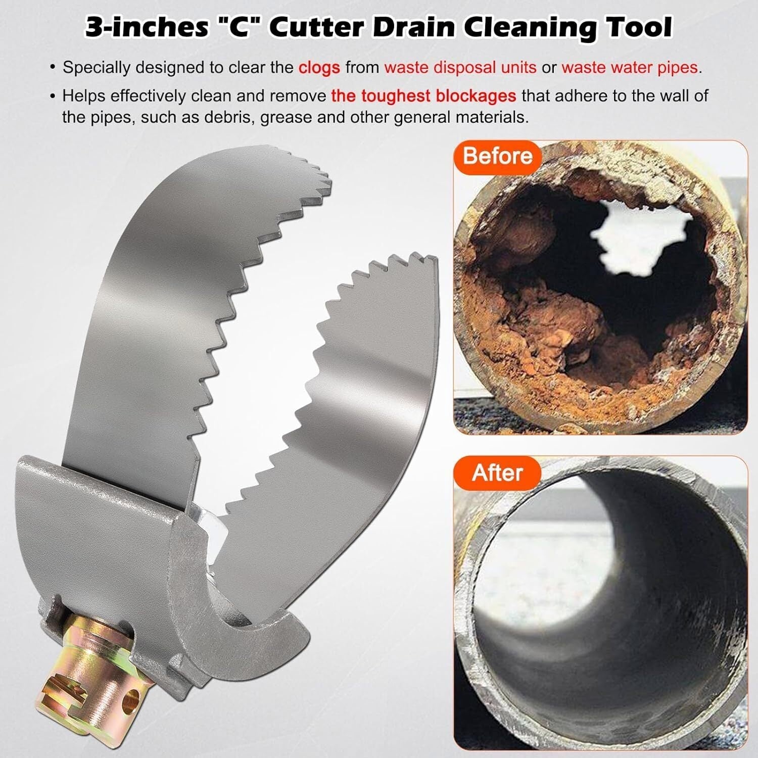 For Sewer Auger Drain Cleaner 3" Ridgid Style 52822 T-232 H-D "C" Double Cutter