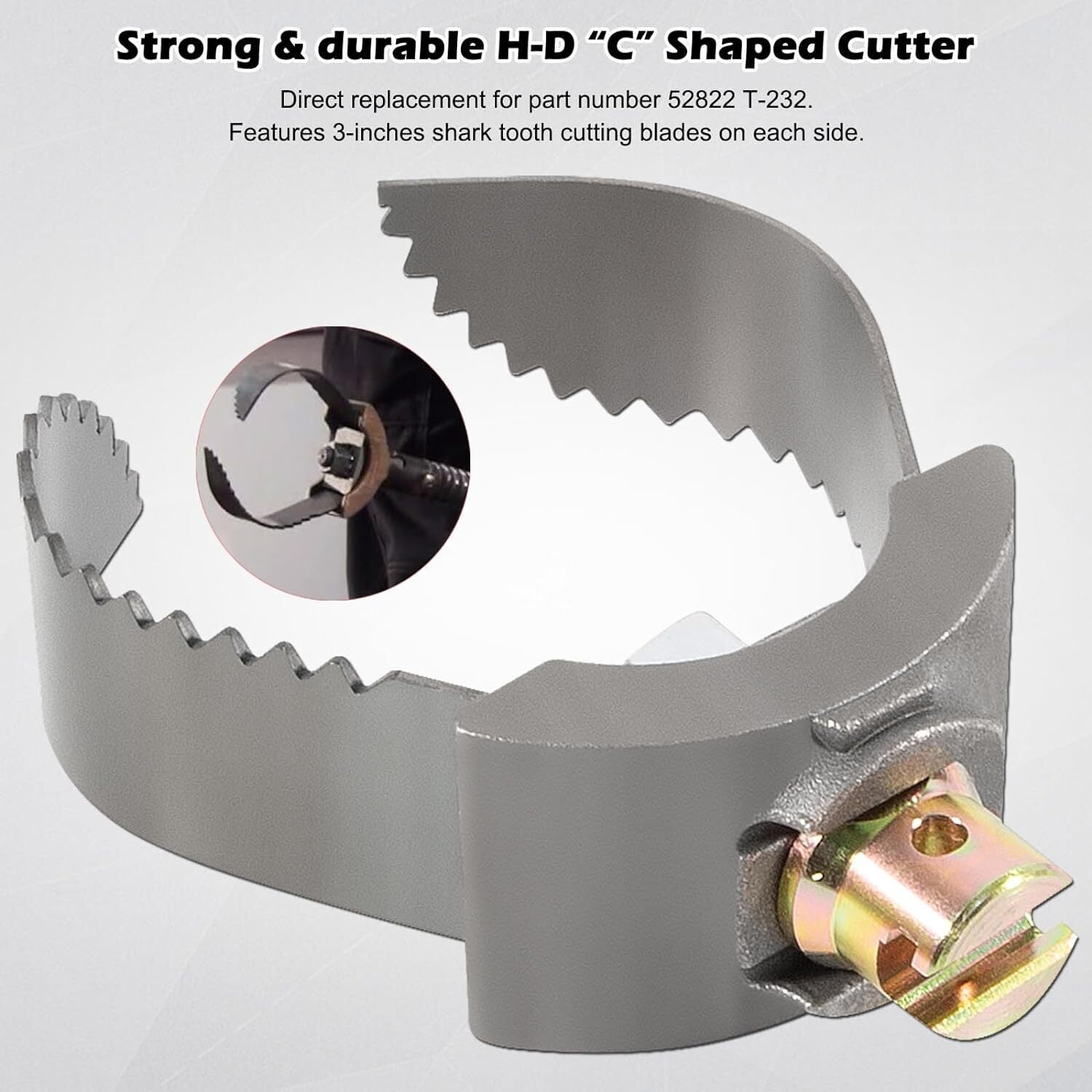 For Sewer Auger Drain Cleaner 3" Ridgid Style 52822 T-232 H-D "C" Double Cutter