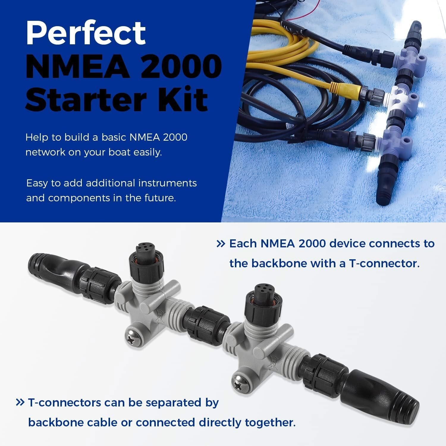 for Garmin NMEA 2000 (N2K) Basic Marine Complete Starter Kit 010-11442-00