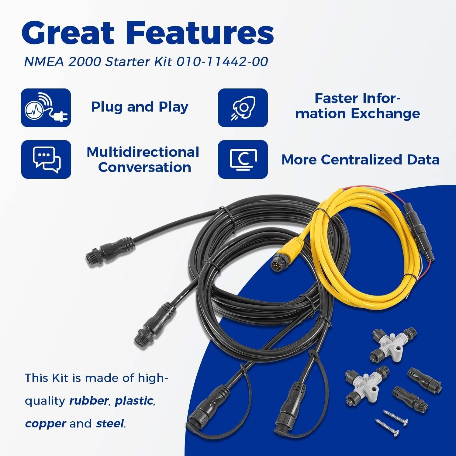 for Garmin NMEA 2000 (N2K) Basic Marine Complete Starter Kit 010-11442-00