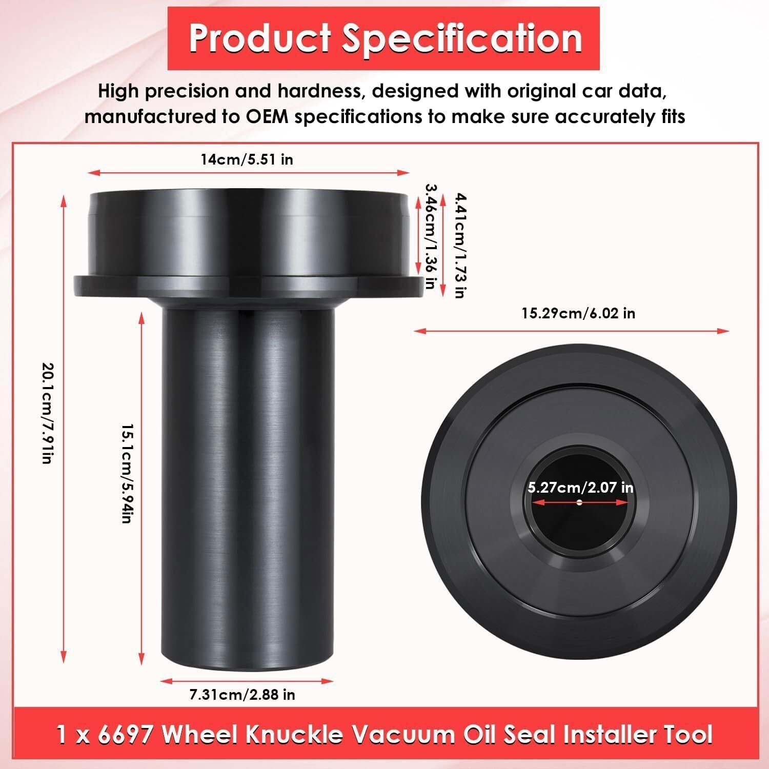 6697 Axle Shaft Vacuum Oil Seal Installer Tool For Ford 2005-2020 F-250 F-350