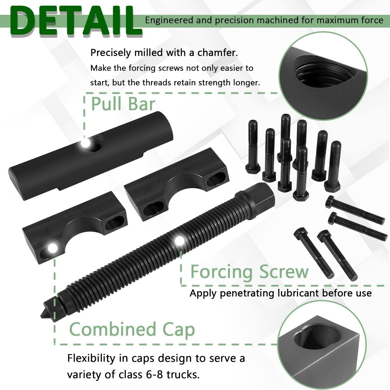 10803 Heavy-Duty Yoke Puller Semi Truck Yoke Remover Tool Kit For Meritor Volvo