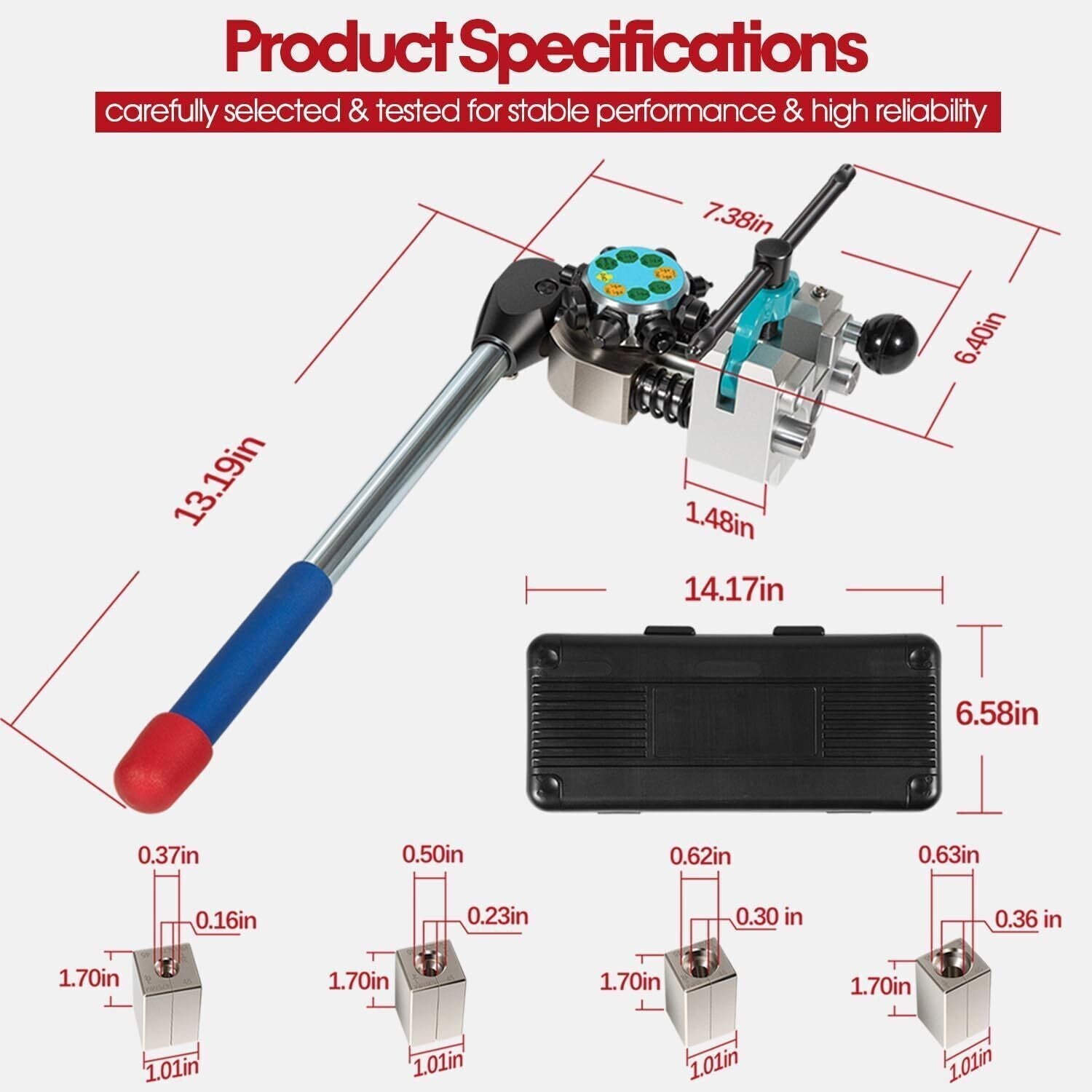 Professional Brake Line Flaring Tool 45 Degree Set-Single, Bubble, Double Flares