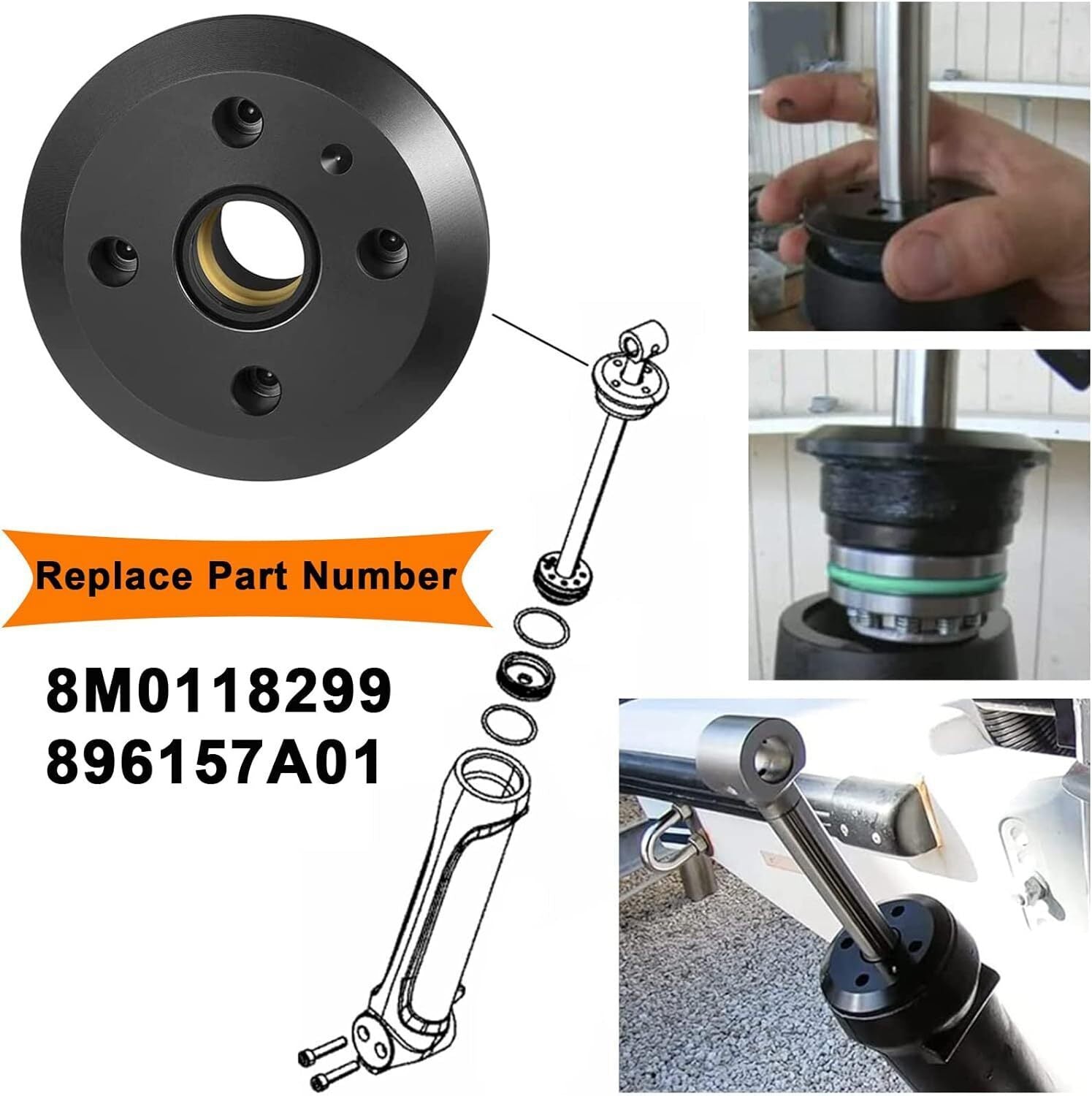 For Mercury Outboard Verado Trim Rod Kit 8M0118299 896157A01 200-450HP 6Cyl V8L6