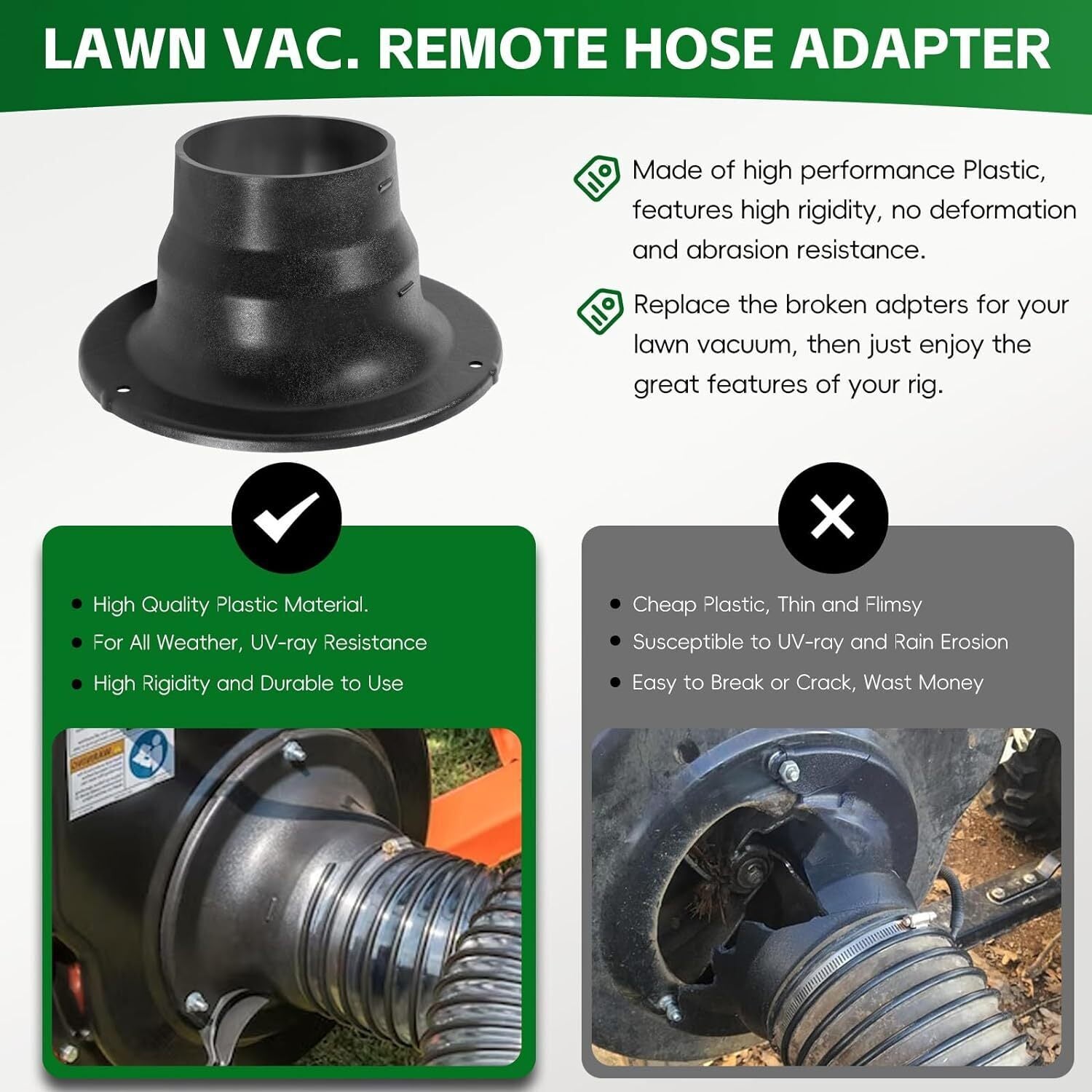 43791 Hose Adapter Lawn Vacuum Parts Hose Adapter for Agri-Fab Vacuums Cleaners