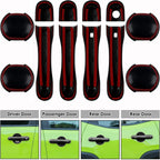 Black Door Handle Cover & Cup Bowl Frame Cover Kit for Jeep Renegade 2015-2021